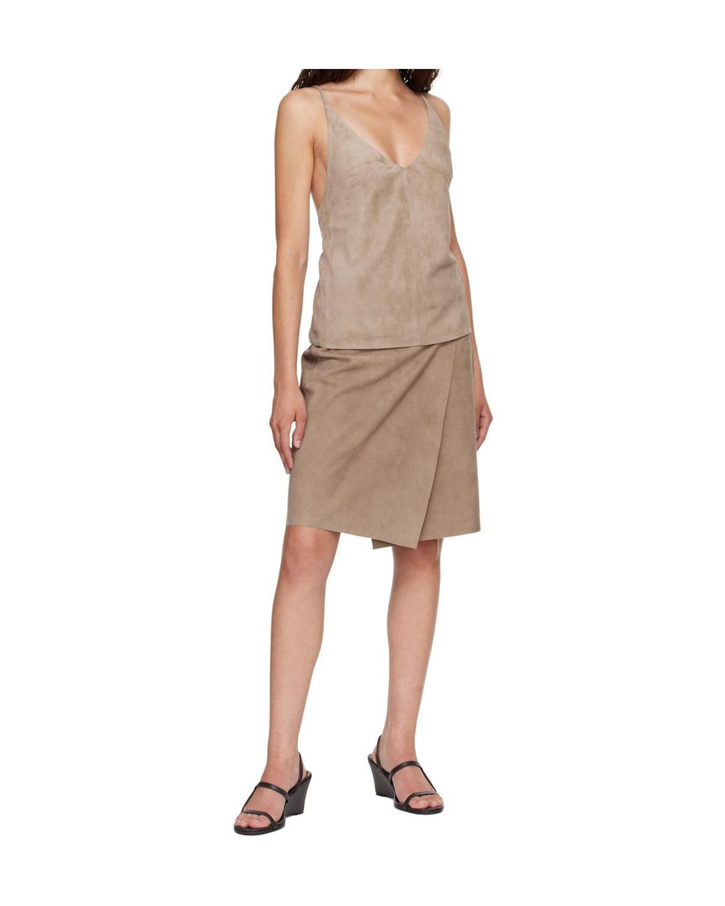 St. Agni Natural Tie-Waist Skirt