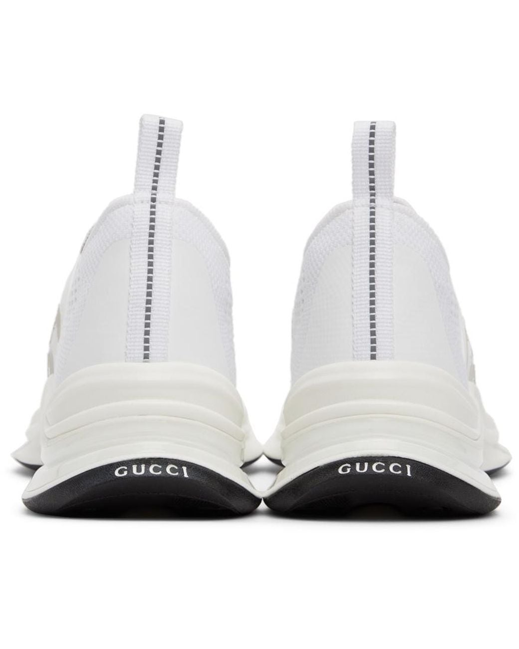 Gucci White Run Lace-Up Sneakers for men
