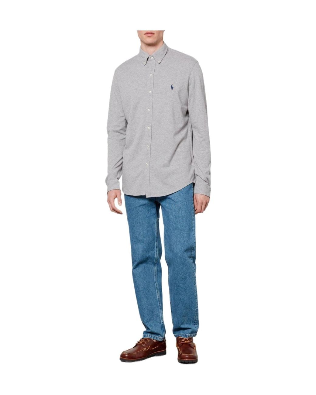 Ralph Lauren Gray Collar Longsleeve Shirt for men