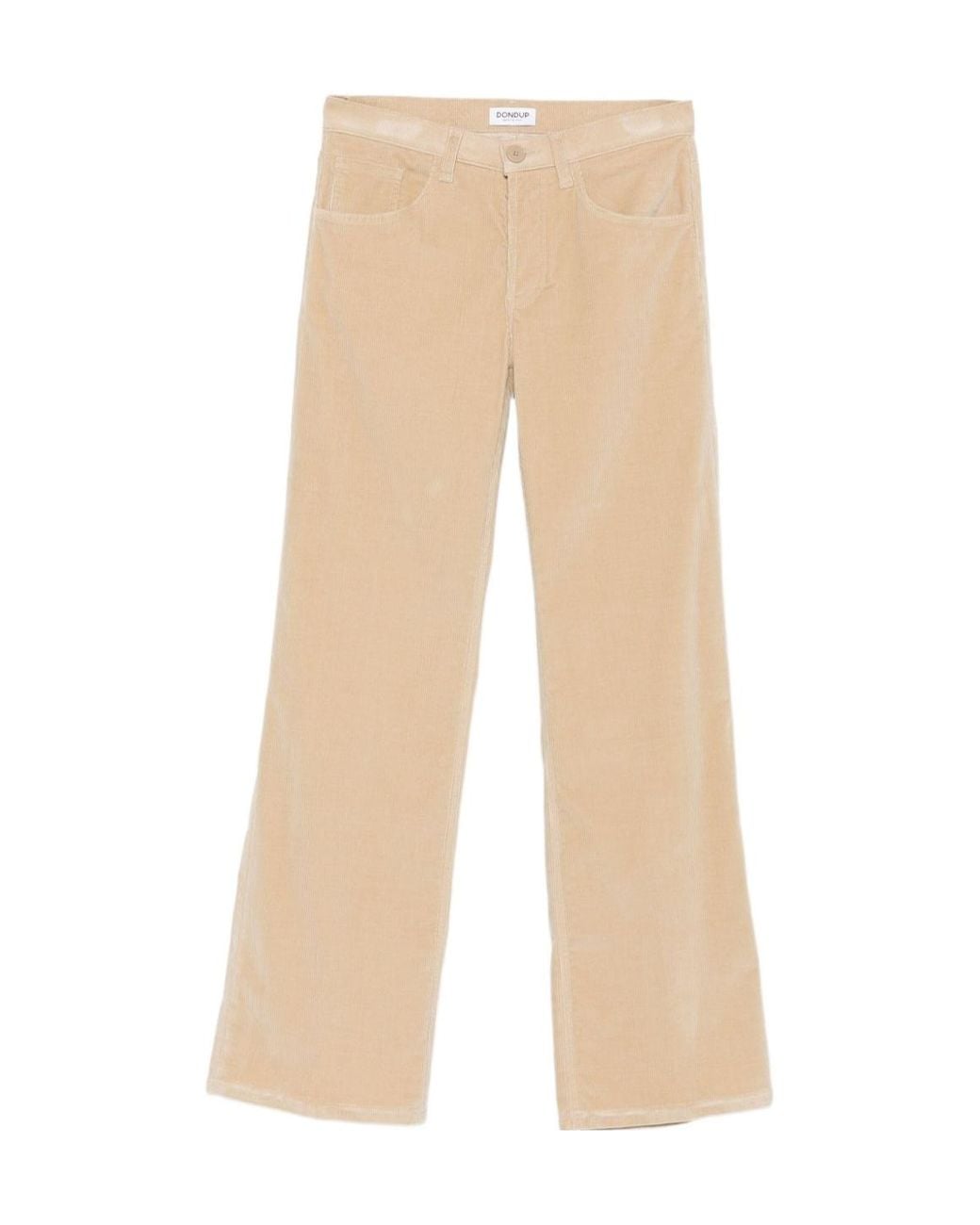 Dondup Natural Jacklyn Wide-Leg Corduroy Pants