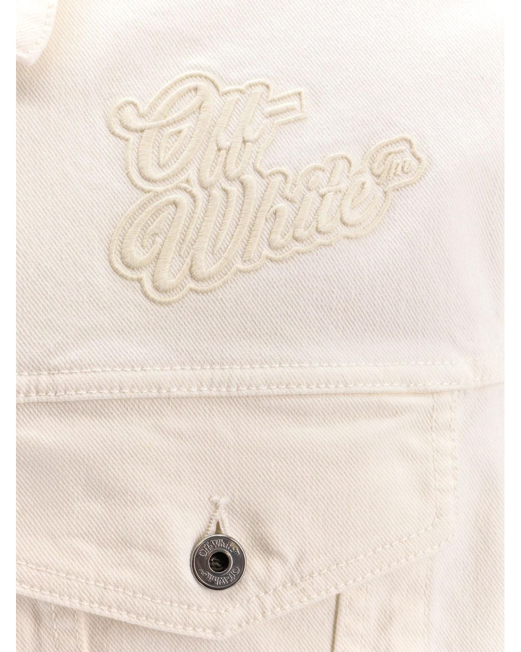 Off-White c/o Virgil Abloh White Logo Embroidered Buttoned Gilet for men