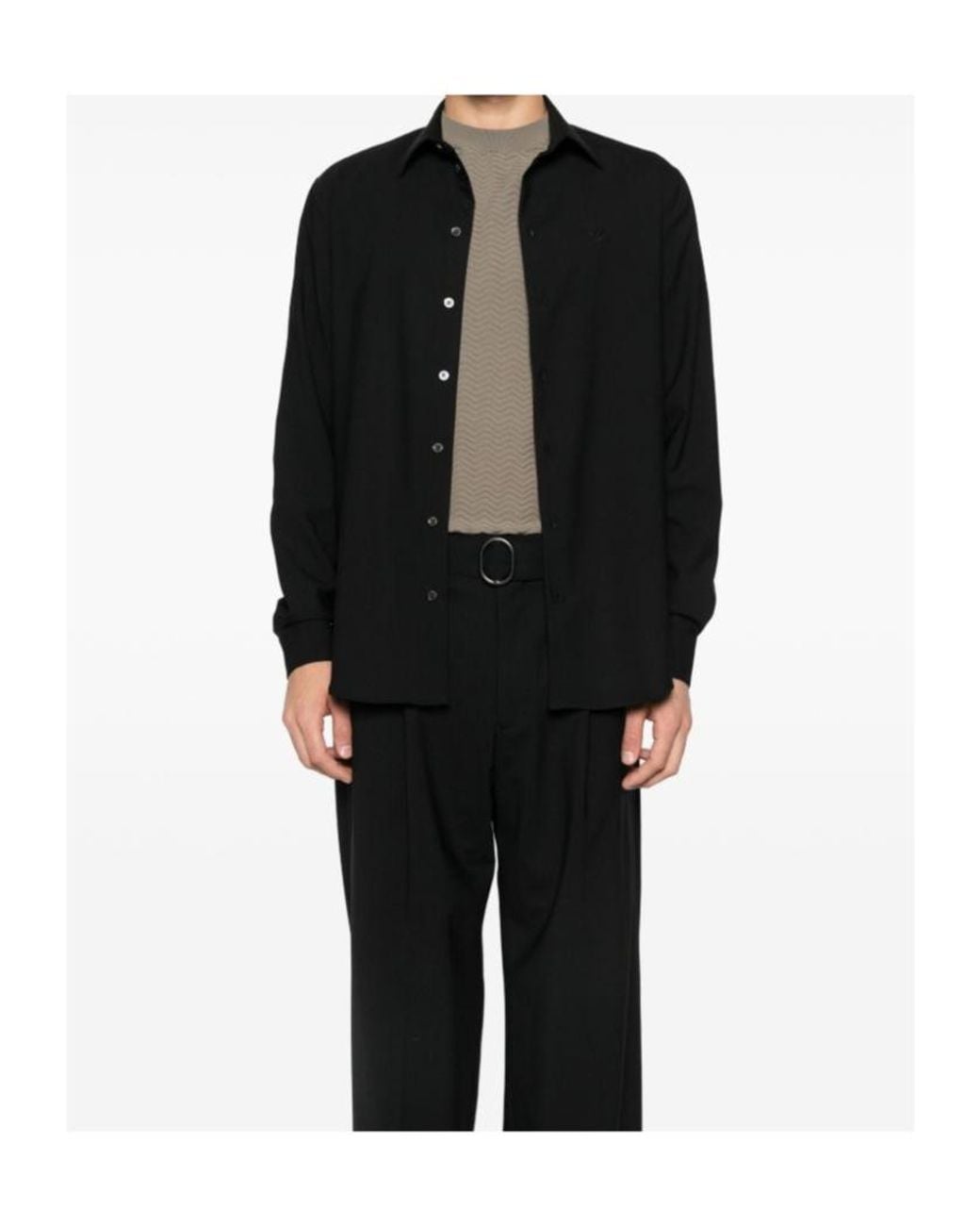 Emporio Armani Black Button Shirt for men
