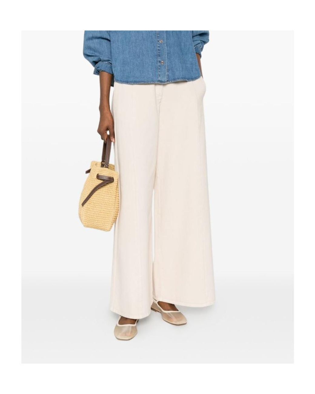 Forte_forte White Straight-Leg Pleated Trousers