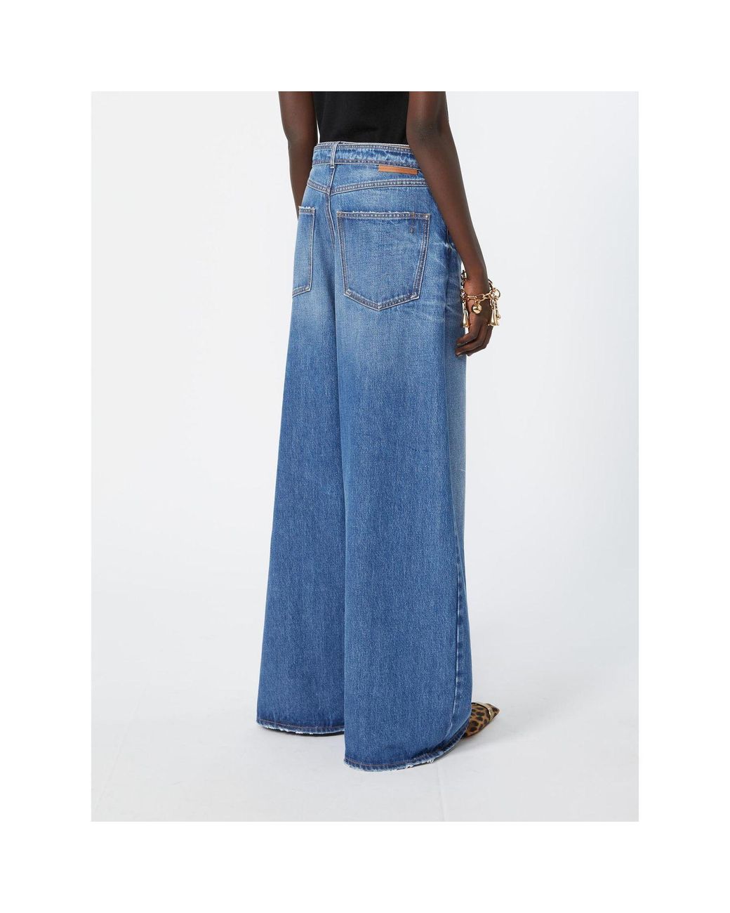 Sportmax Blue Spdprocida Wide Leg Jeans