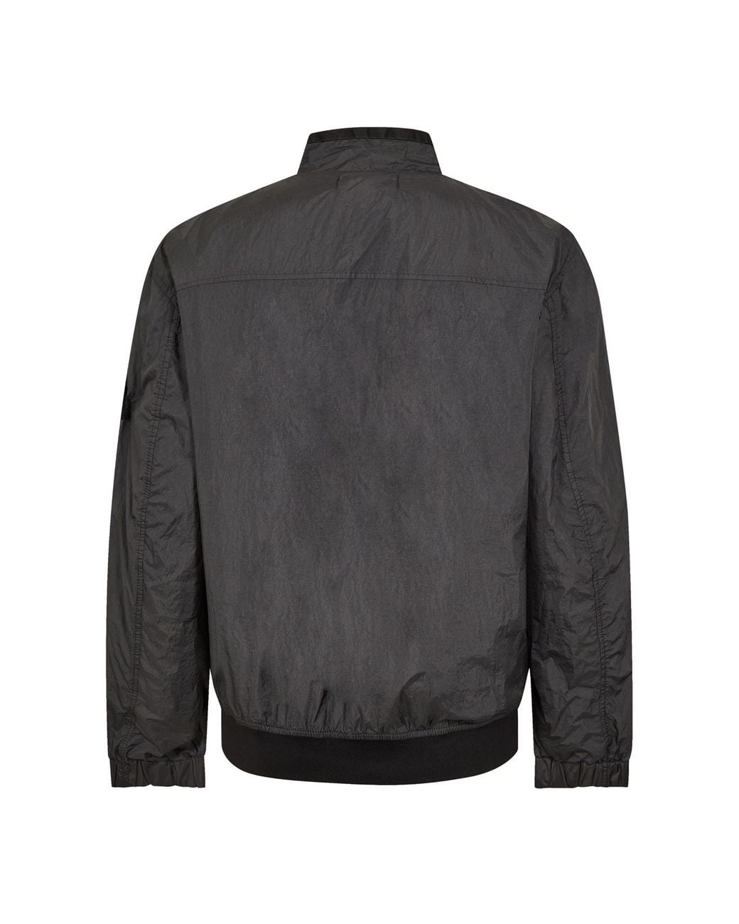 Stone Island Black Crinkle Reps Bomber Jacket for men