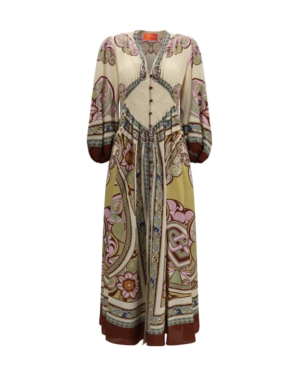 LaDoubleJ Natural La Doublej Camerino Printed Maxi Dress