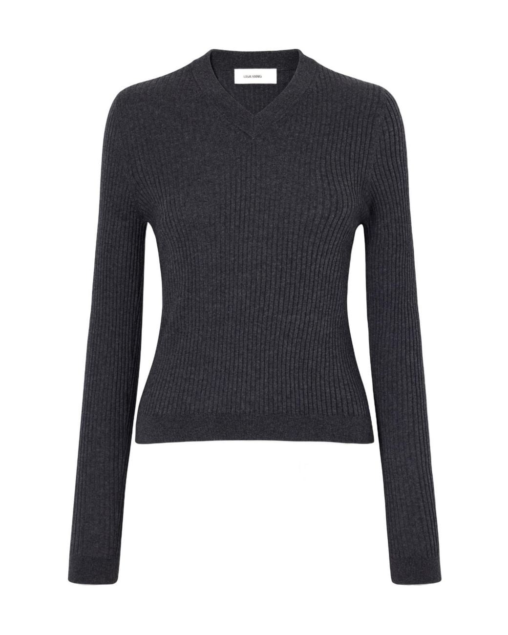 Lisa Yang Blue Ribbed Cotton And Cashmere-Blend Sweater