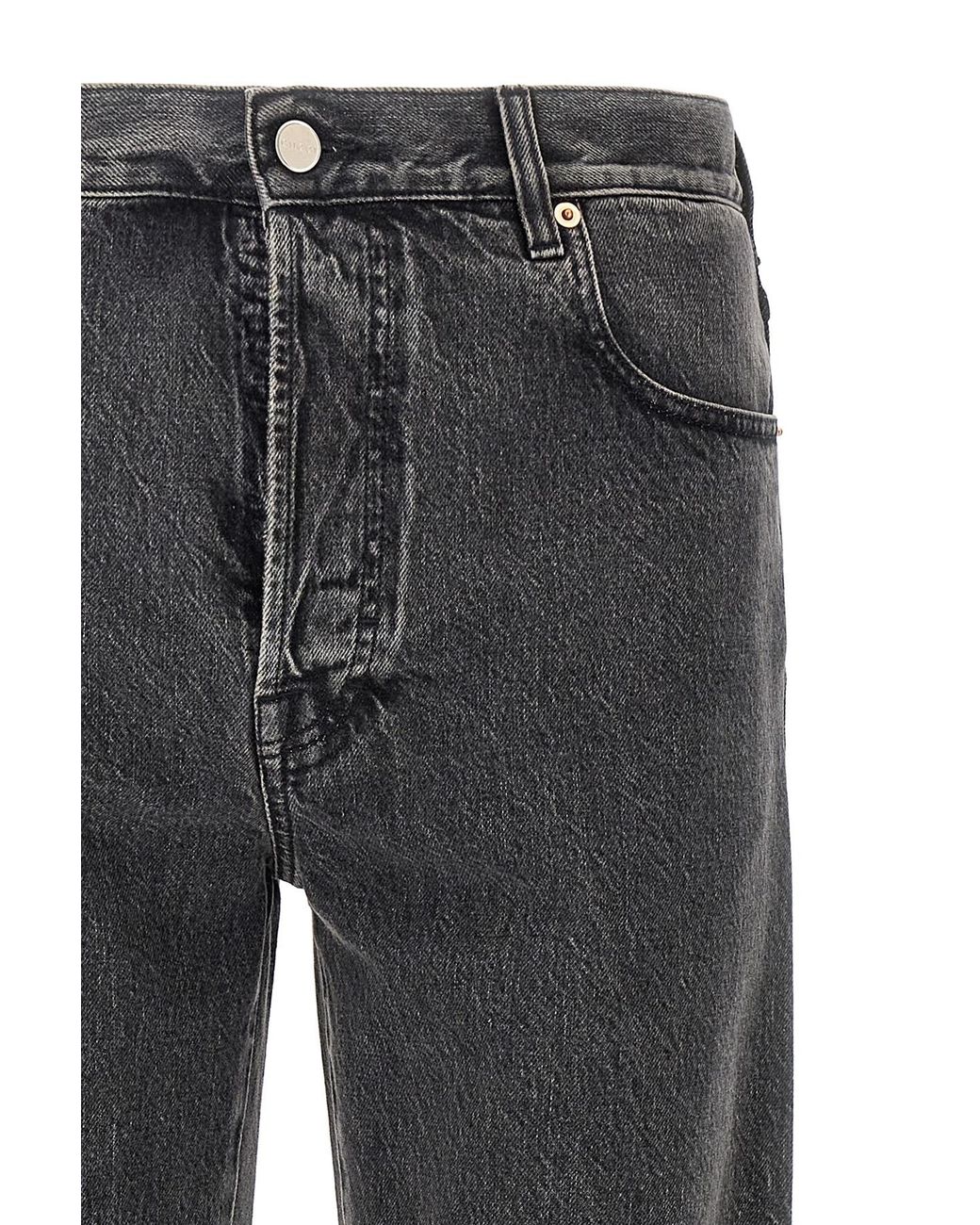 Gucci Gray Logo Detailed Slim Fit Denim Jeans for men