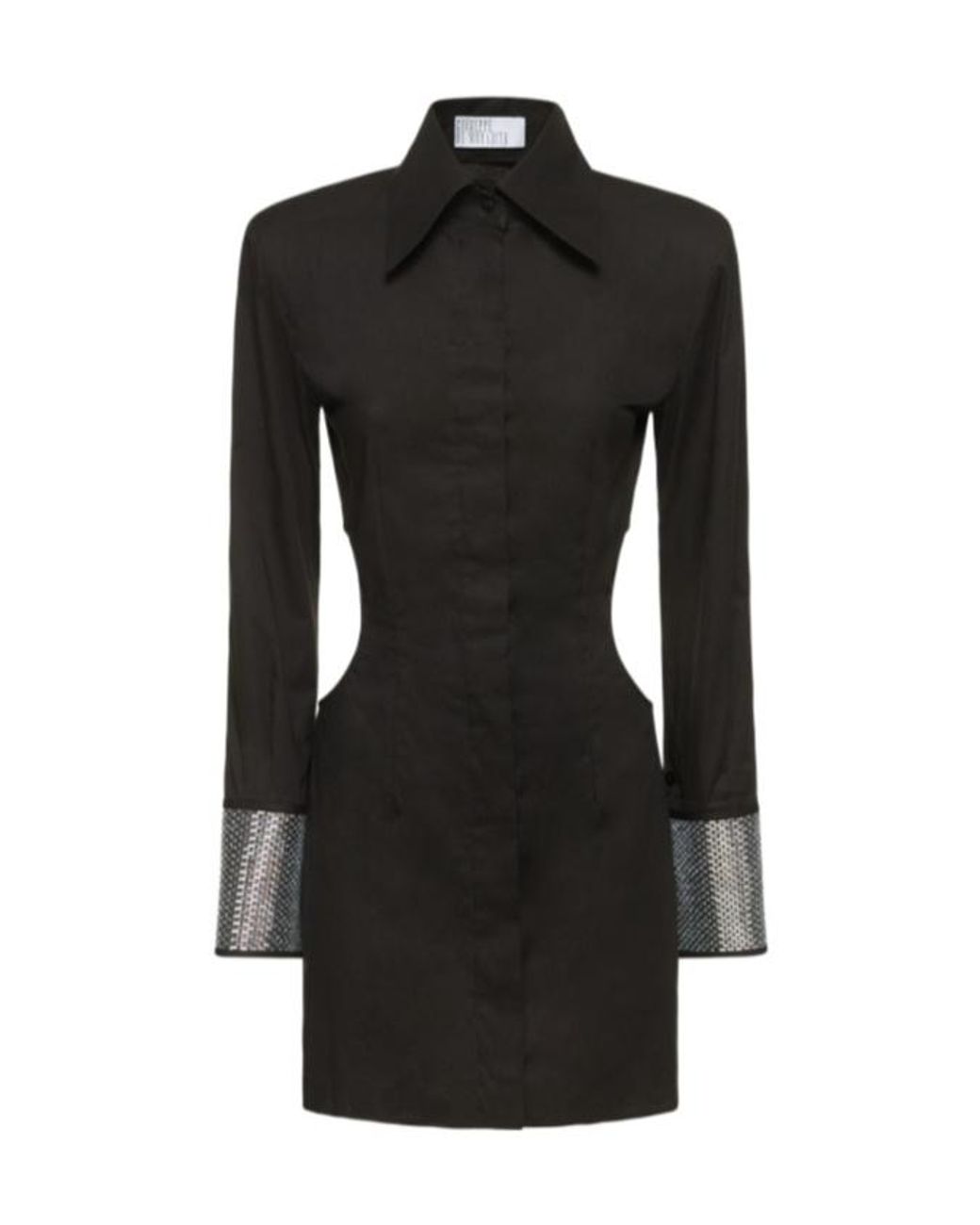 GIUSEPPE DI MORABITO Black Shirt Collar Dress