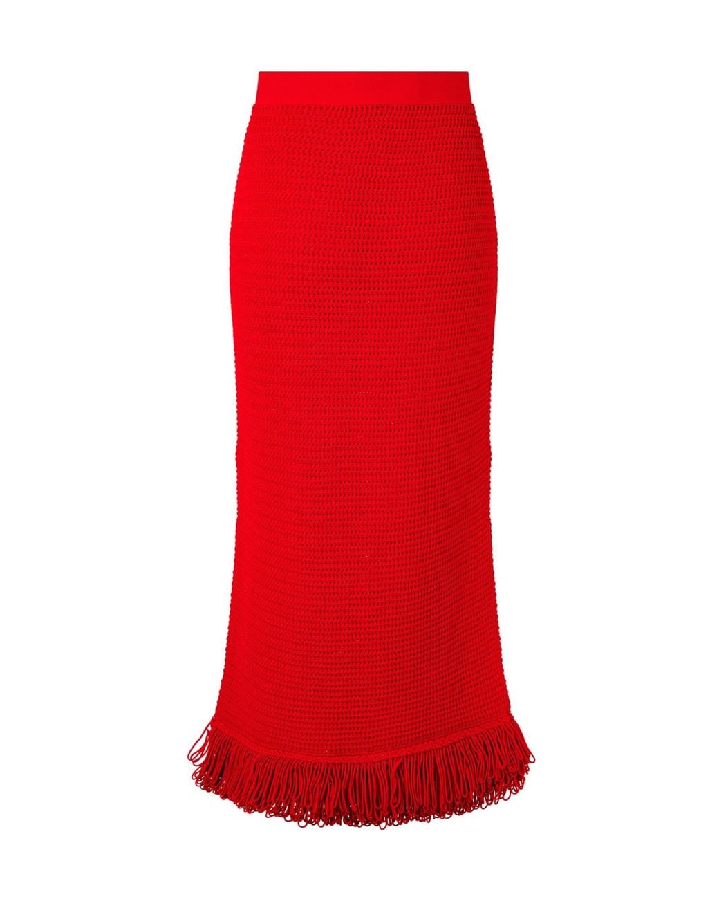 Bottega Veneta Red Simple Middle Skirt