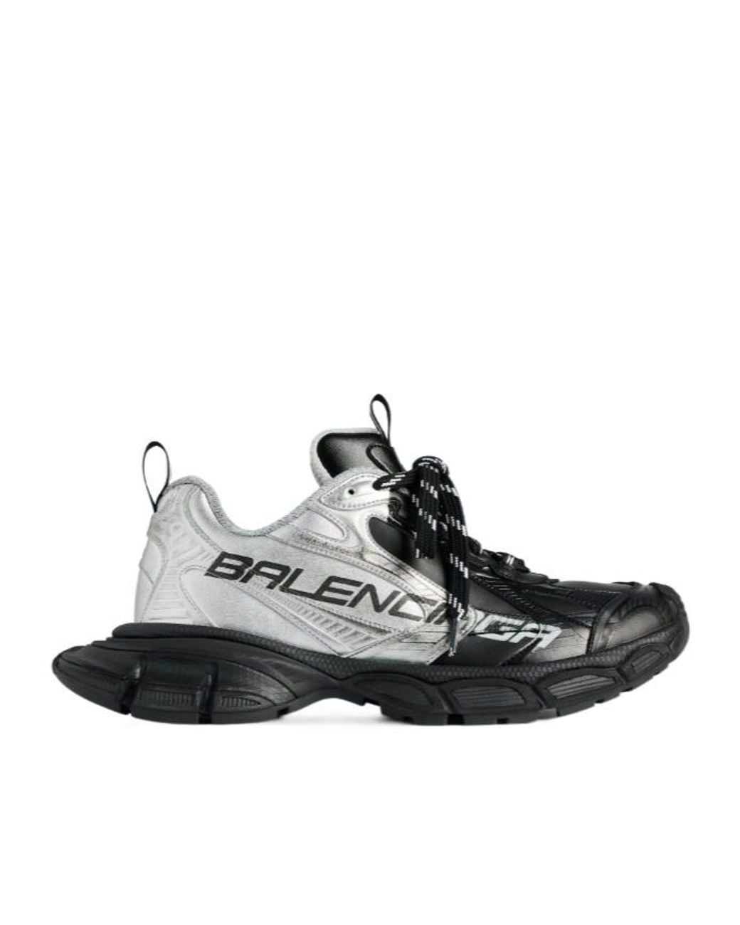 Balenciaga White 3Xl Metallic Split Sneaker for men