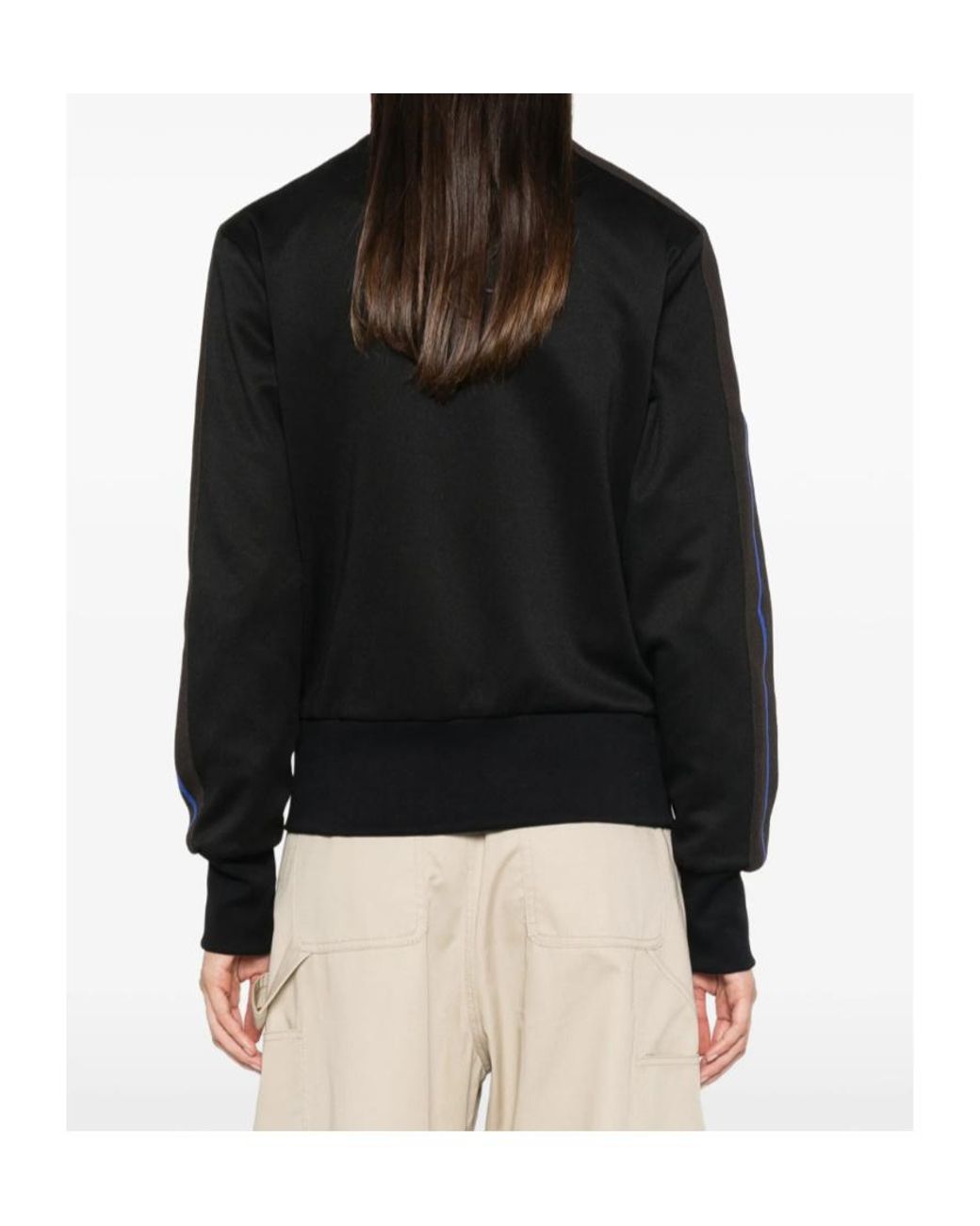 Wales Bonner Black Side-Stripe Zip-Up Sweatshirt