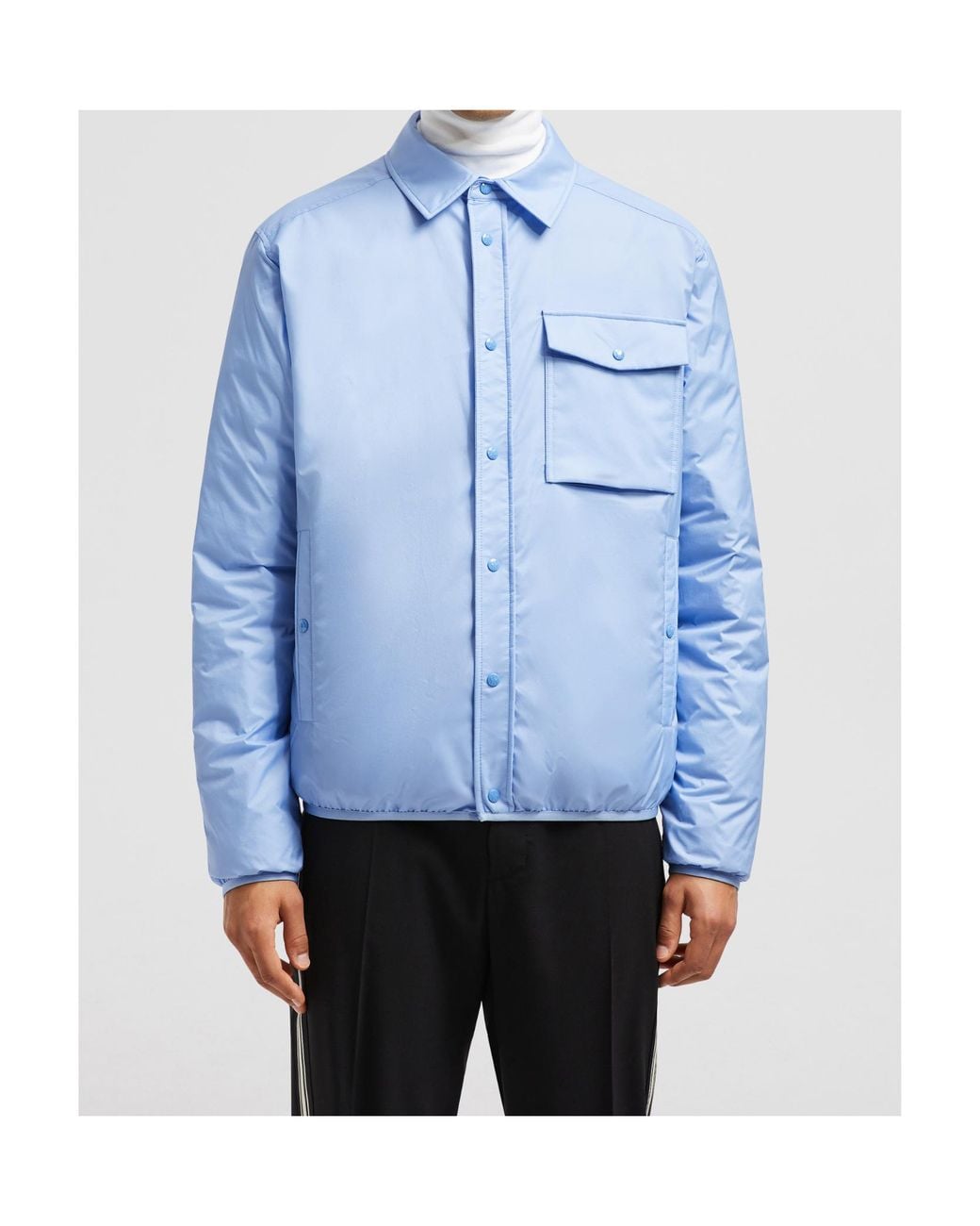Moncler Blue Arpont Down Shirt Jackeet for men