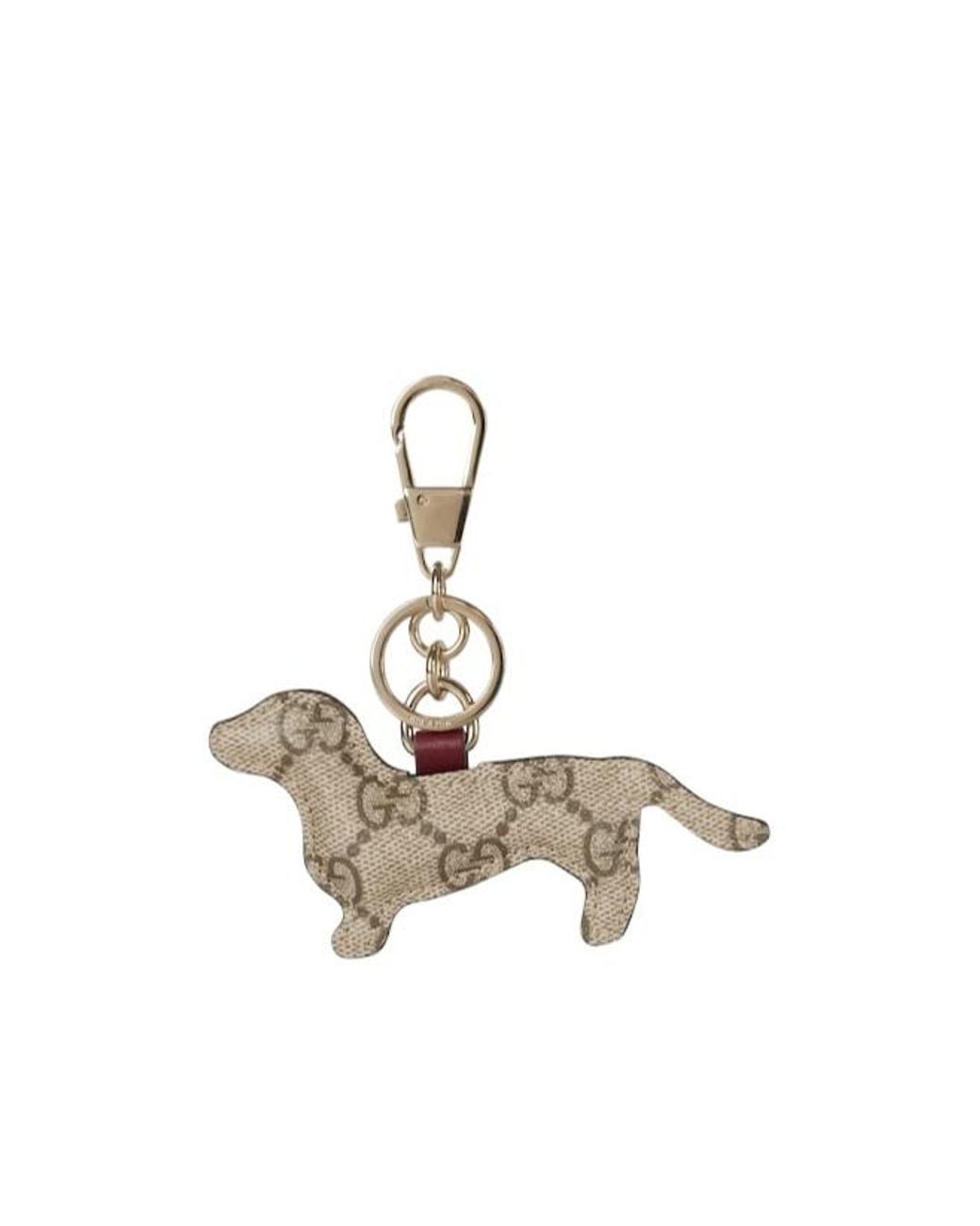 Gucci Metallic Dog-Shaped Bag Charm