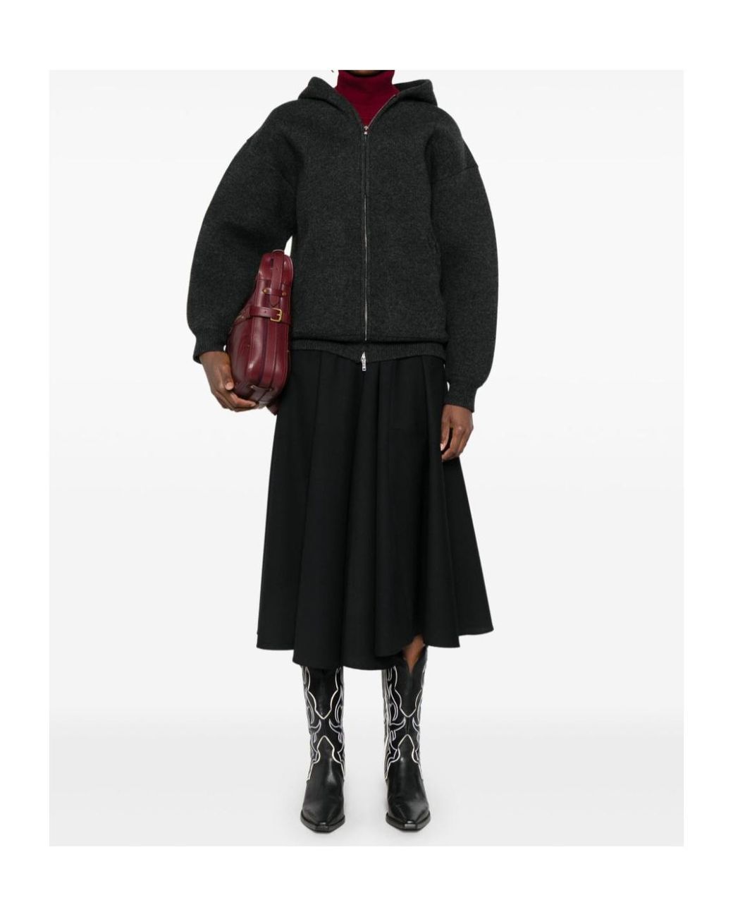 Isabel Marant Black Isabel Marant Lanny Zip-Up Knitted Jacket
