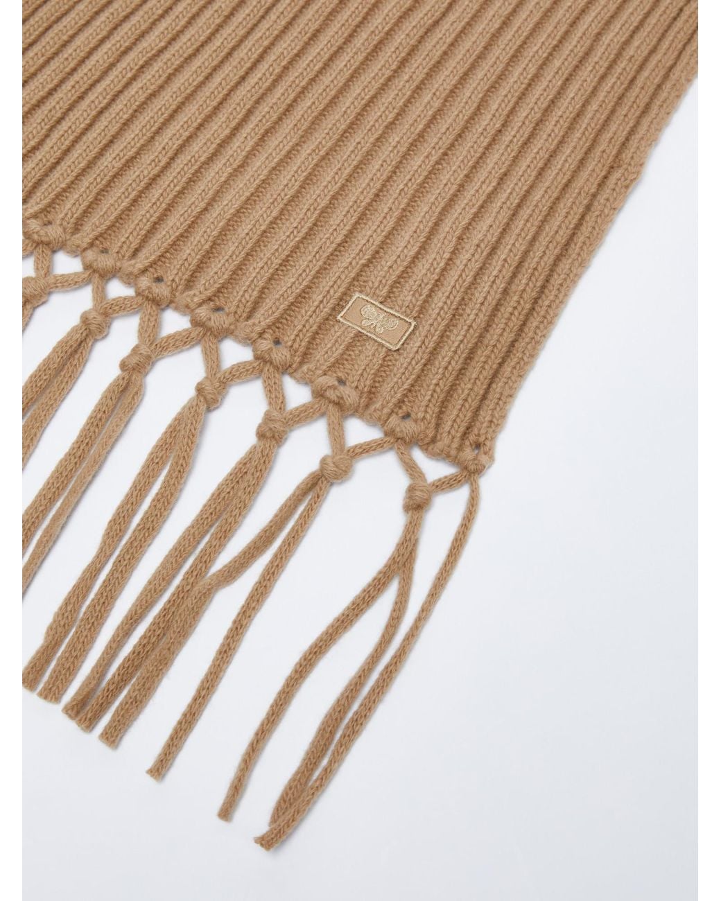 Weekend by Maxmara Natural Logo Wool Scarf