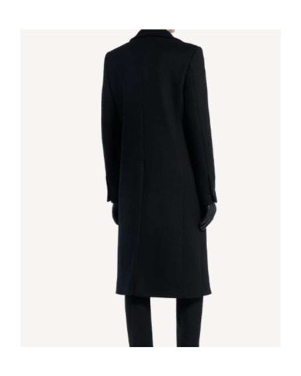 Balenciaga Black Double-Breasted Long Coat for men