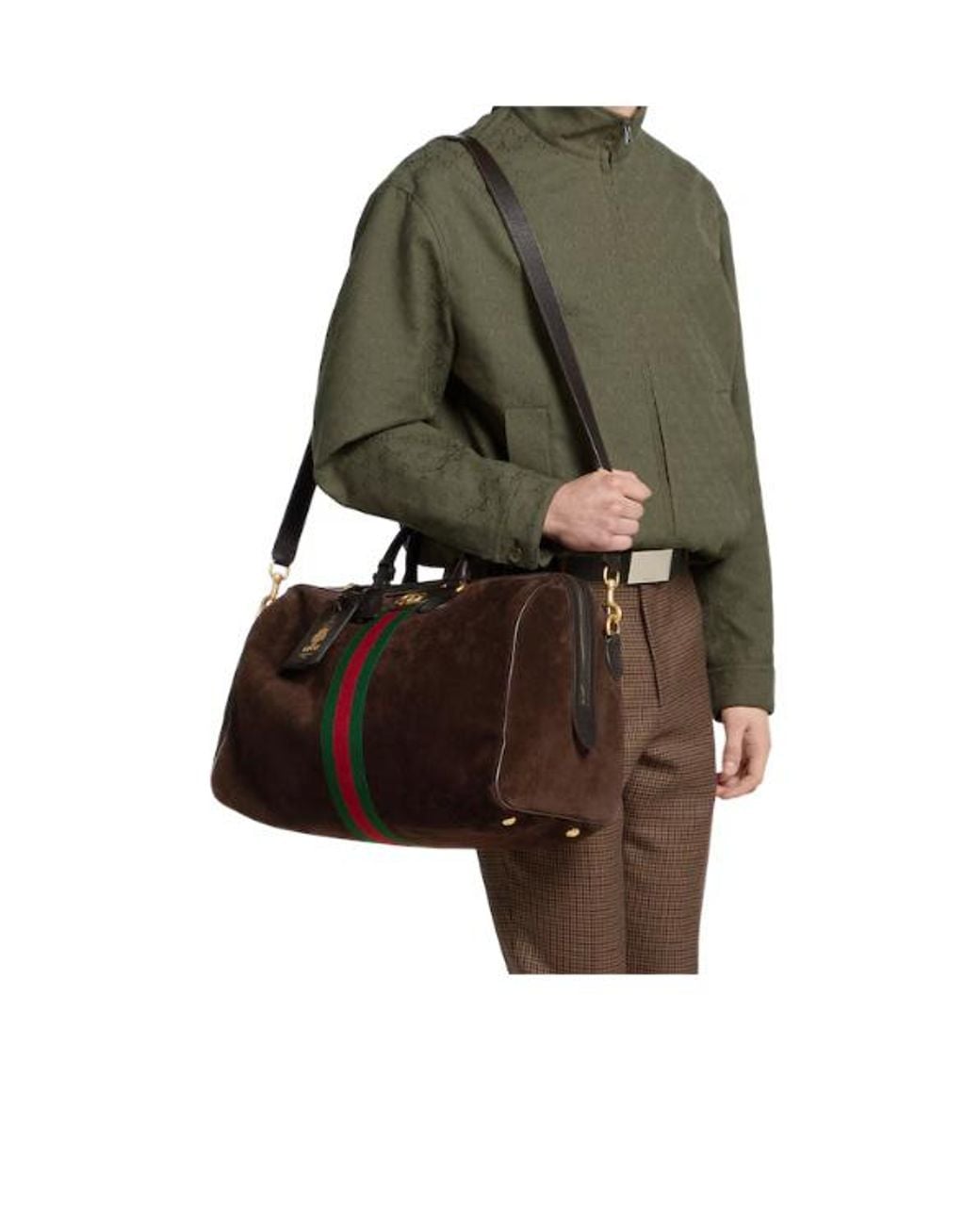 Gucci Black Savoy Medium Duffle Bag for men