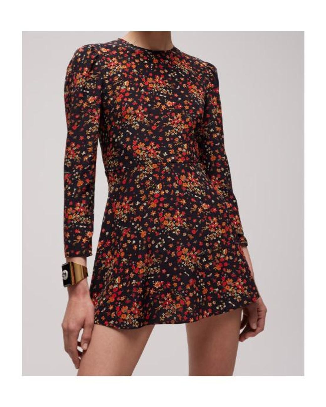 Gucci Brown Printed Silk Dress
