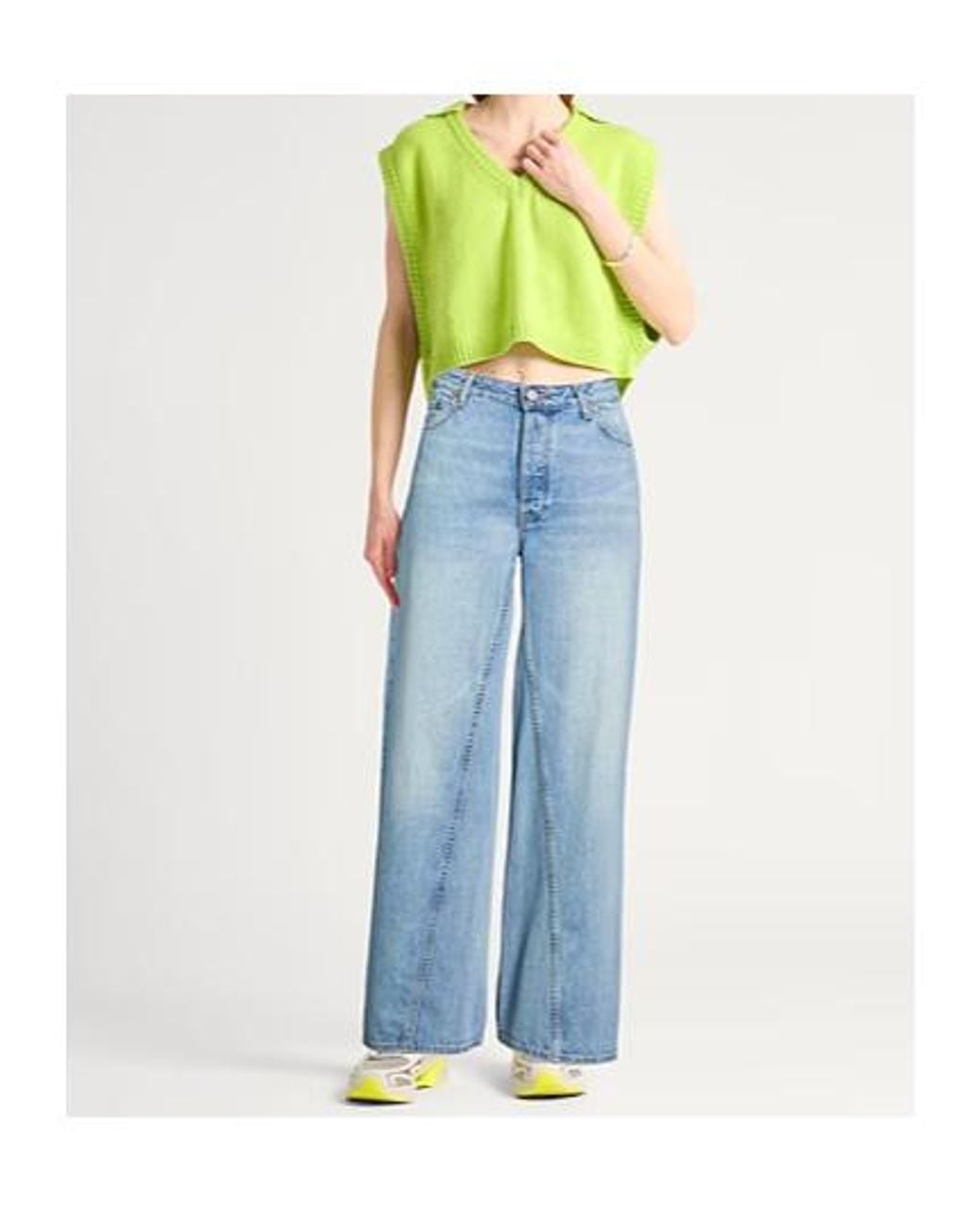 Ganni Blue Straight-Leg Jeans