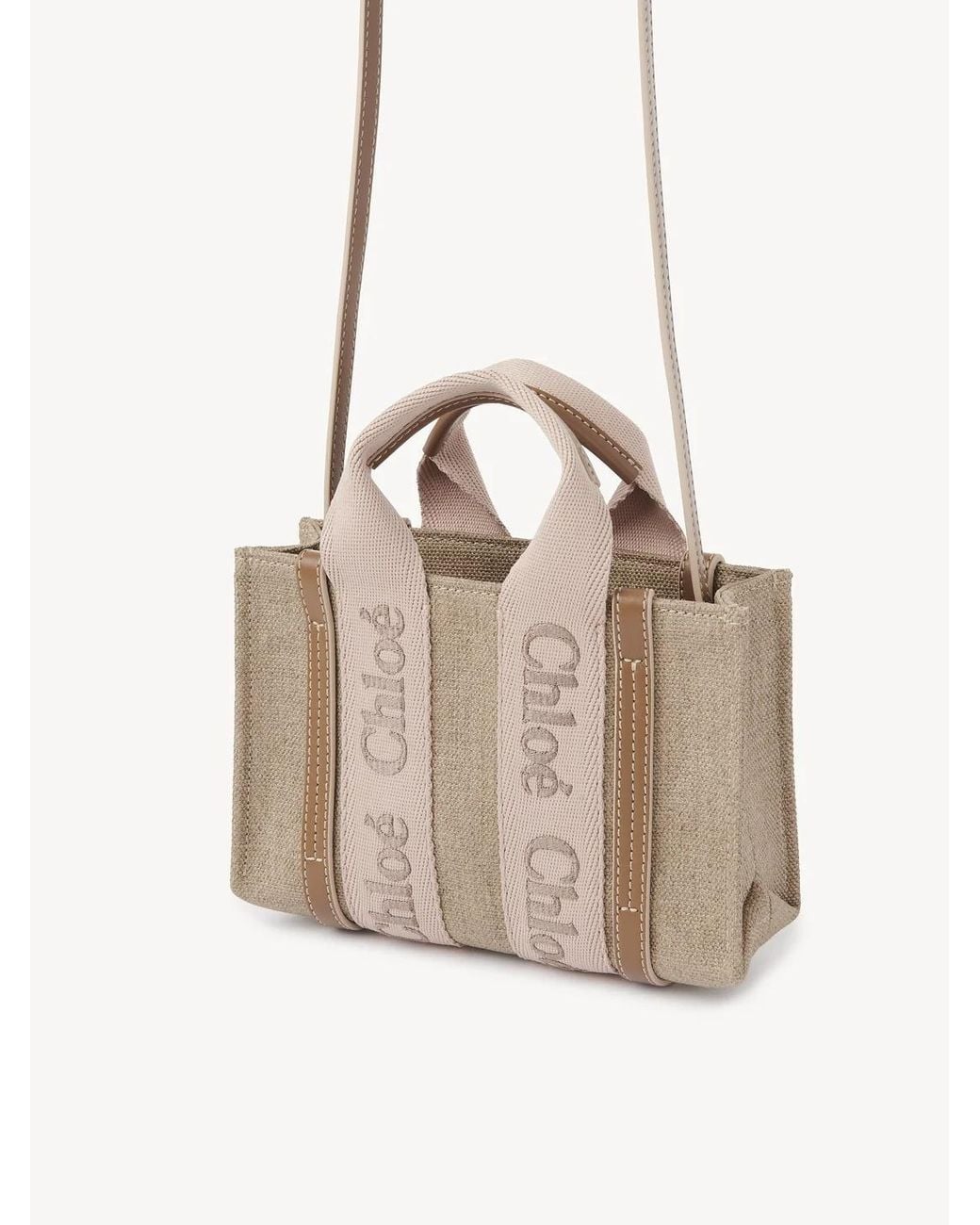 Chloé Pink Chloé Woody Mini Tote Bag