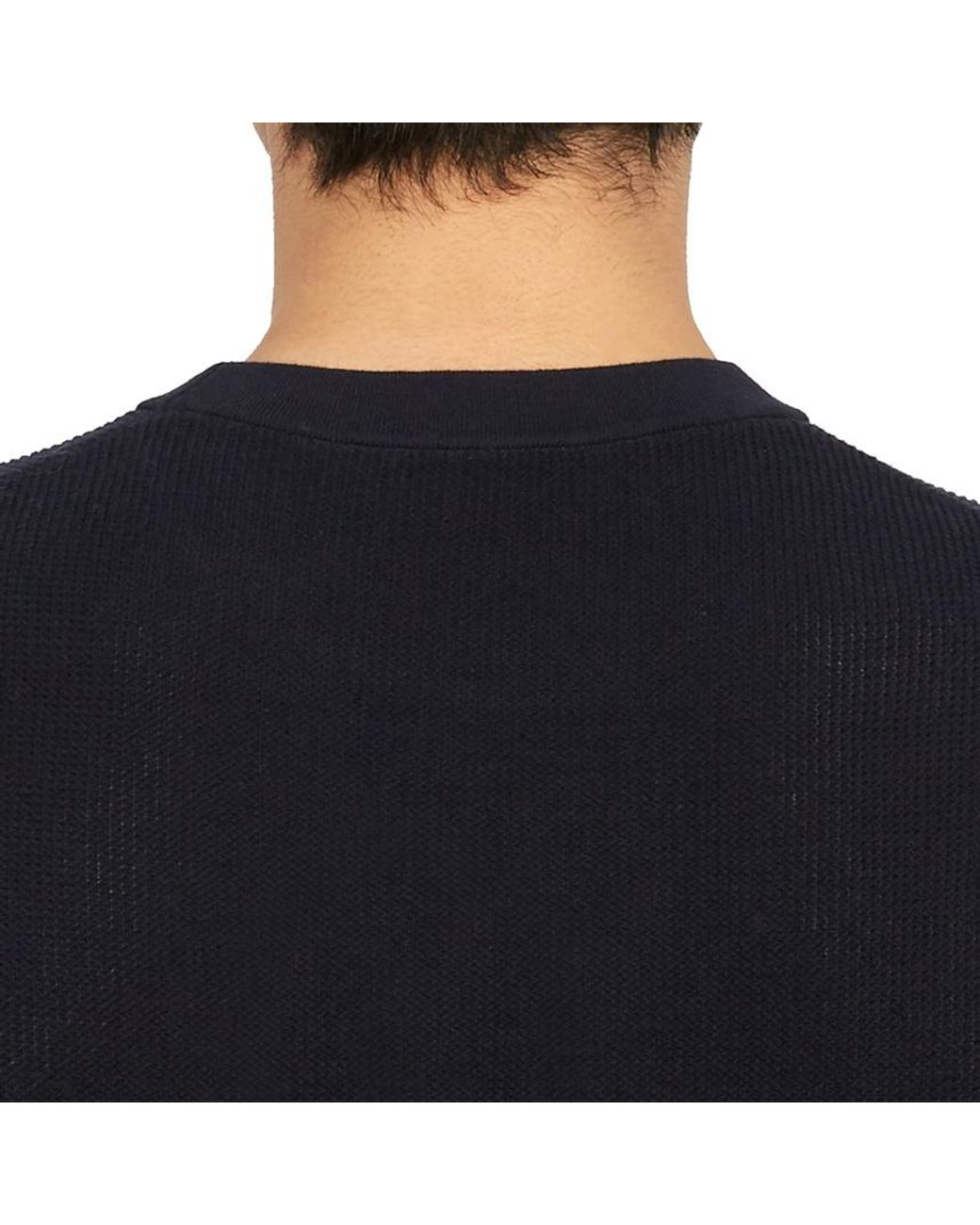 Theory Blue Long Sleeved Crewneck Sweater for men