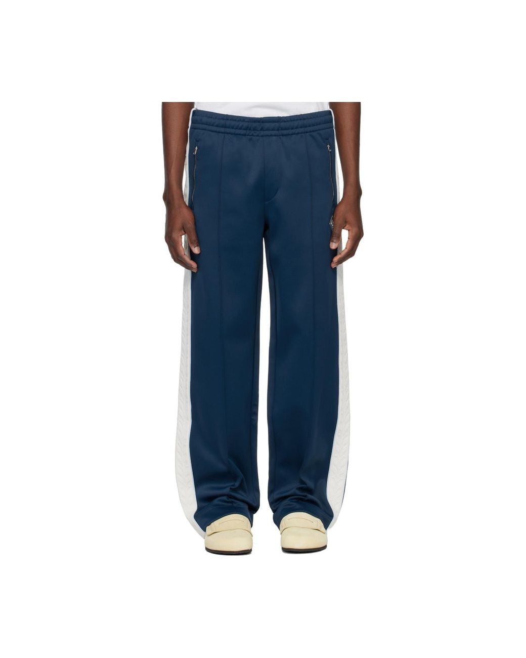 Casablanca Blue Side Stripe Logo Track Pants for men