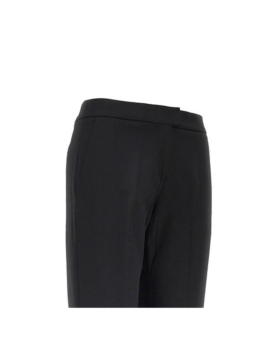 ANDAMANE Black Straight-Leg Casual Trousers