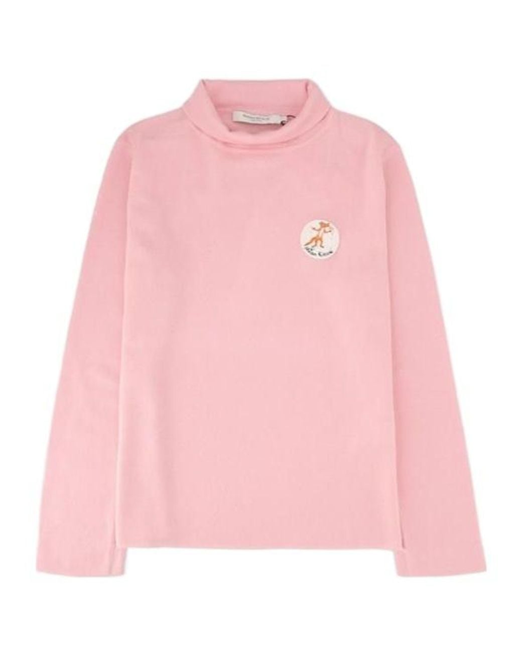 Maison Kitsuné Pink Oly Flower Fox Patch Wool Jumper