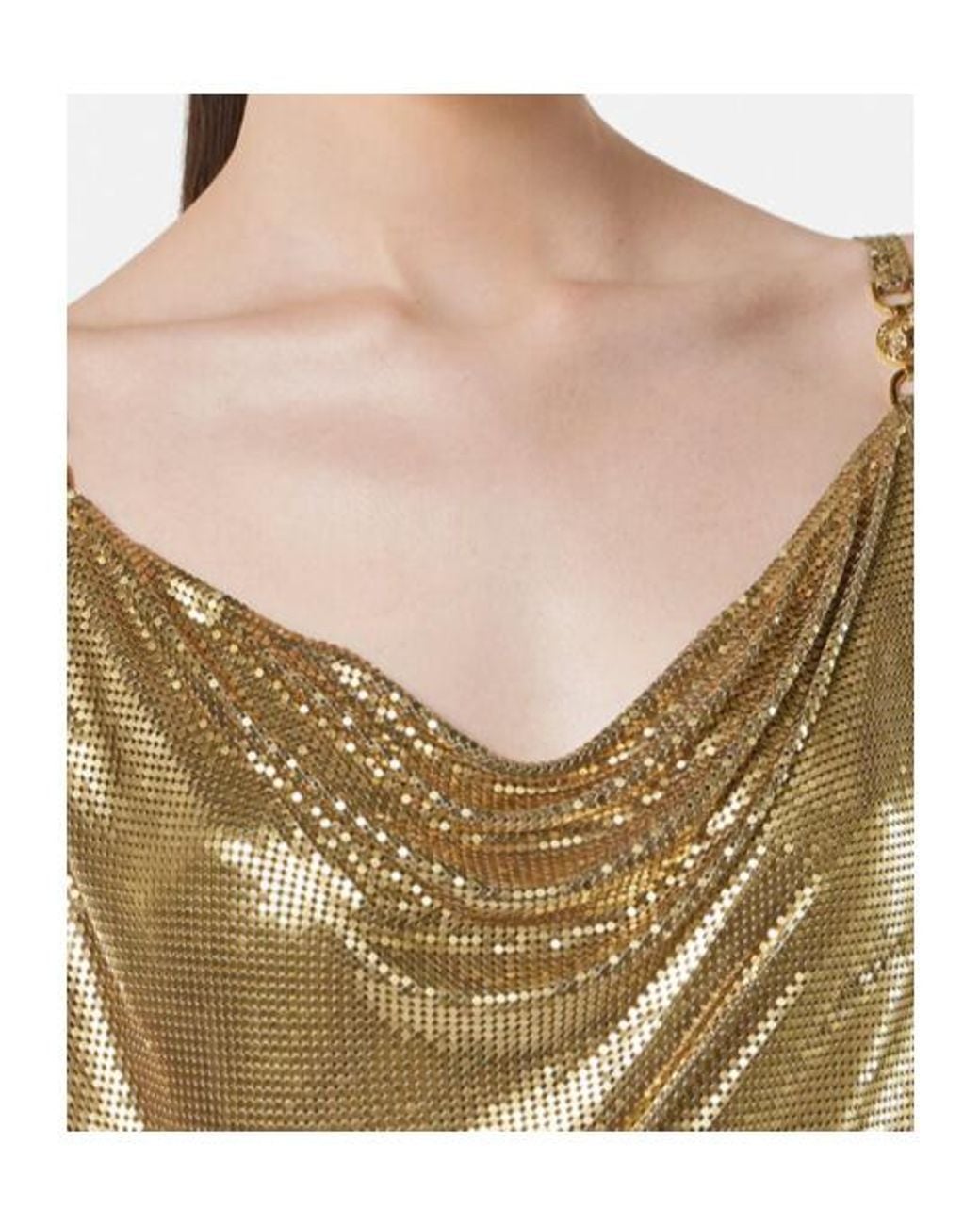 Versace Green Sequin Embellished Strappy Mini Dress