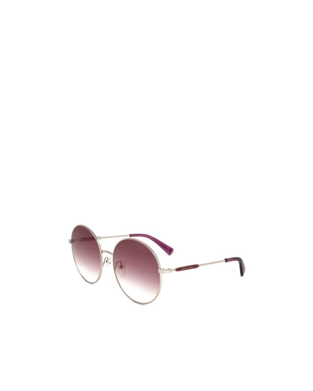 Longchamp Pink Round Frame Sunglasses