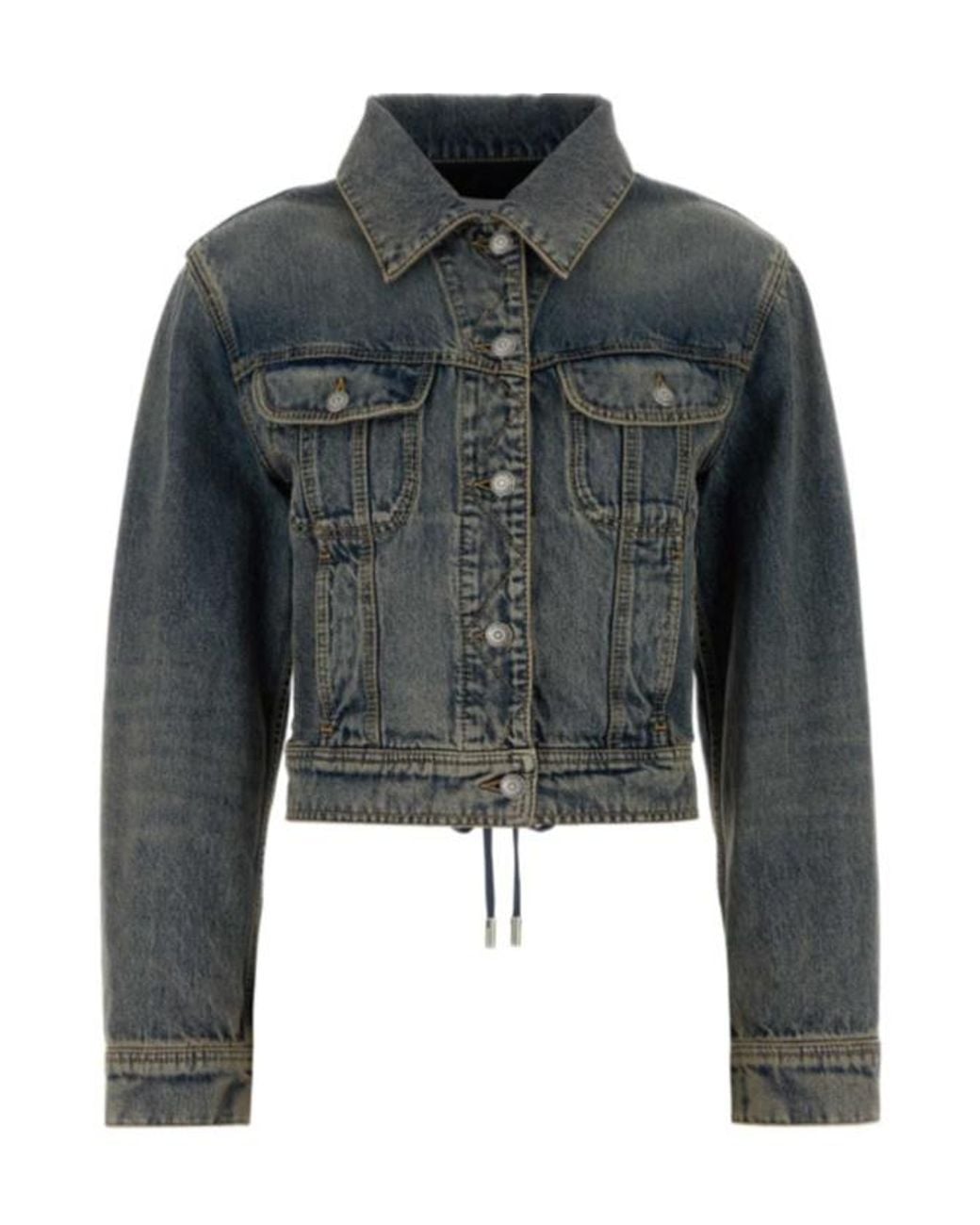 McQueen Gray Buttoned Denim Jacket