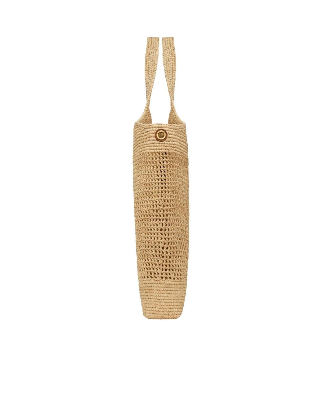Saint Laurent Natural Icare Logo Plaque Shoulder Bag