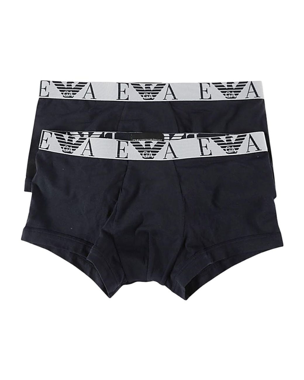 Emporio Armani Blue Logo Boxer Briefs 2-Pack for men