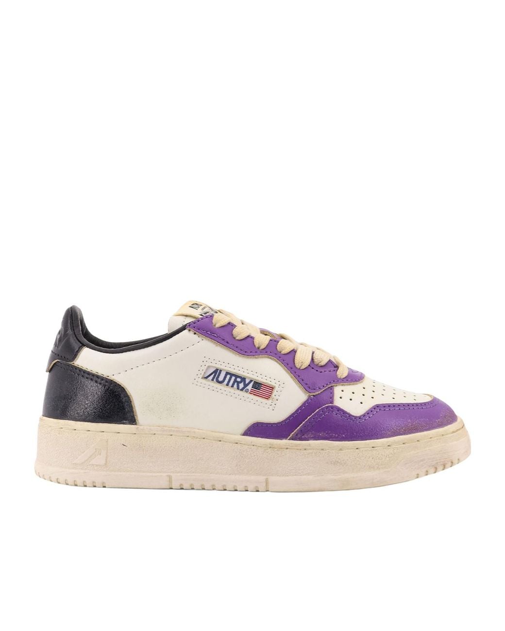 Autry Pink Medialist Low Vintage Low-Top Sneakers