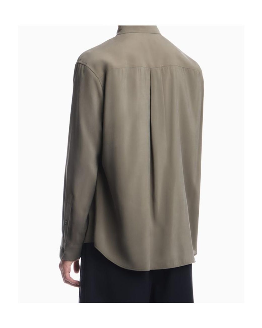 Emporio Armani Green Chest-Pocket Shirt for men