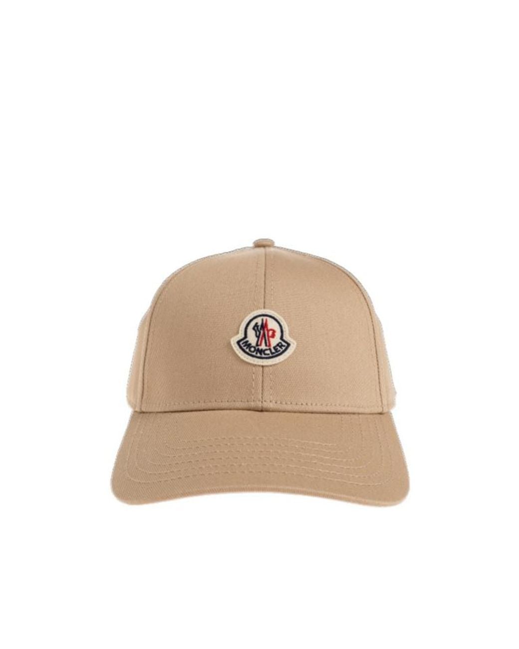 Moncler Natural Logo Patch Baseball Cap for men