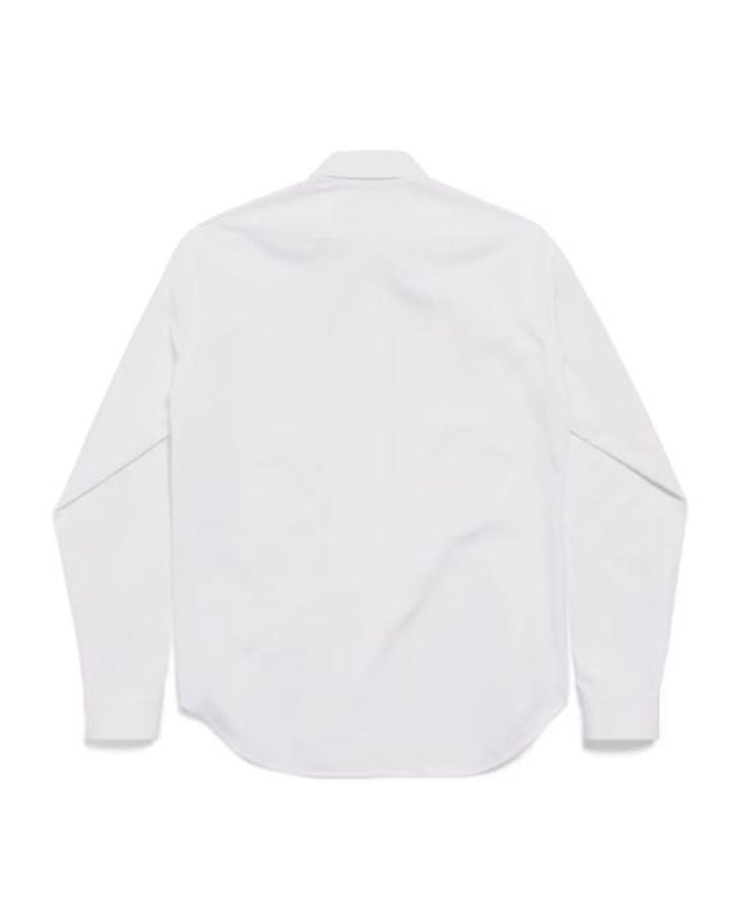 Balenciaga White Collared Long-Sleeve Shirt for men