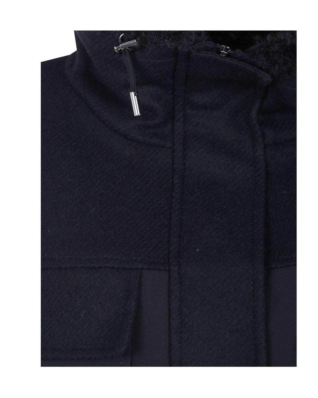 Mantu Blue Hooded Peacoat Coat