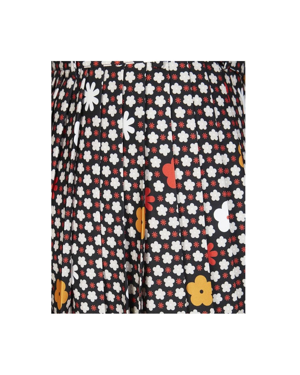 MM6 by Maison Margiela Multicolor Floral-Printed Pleated Midi Skirt