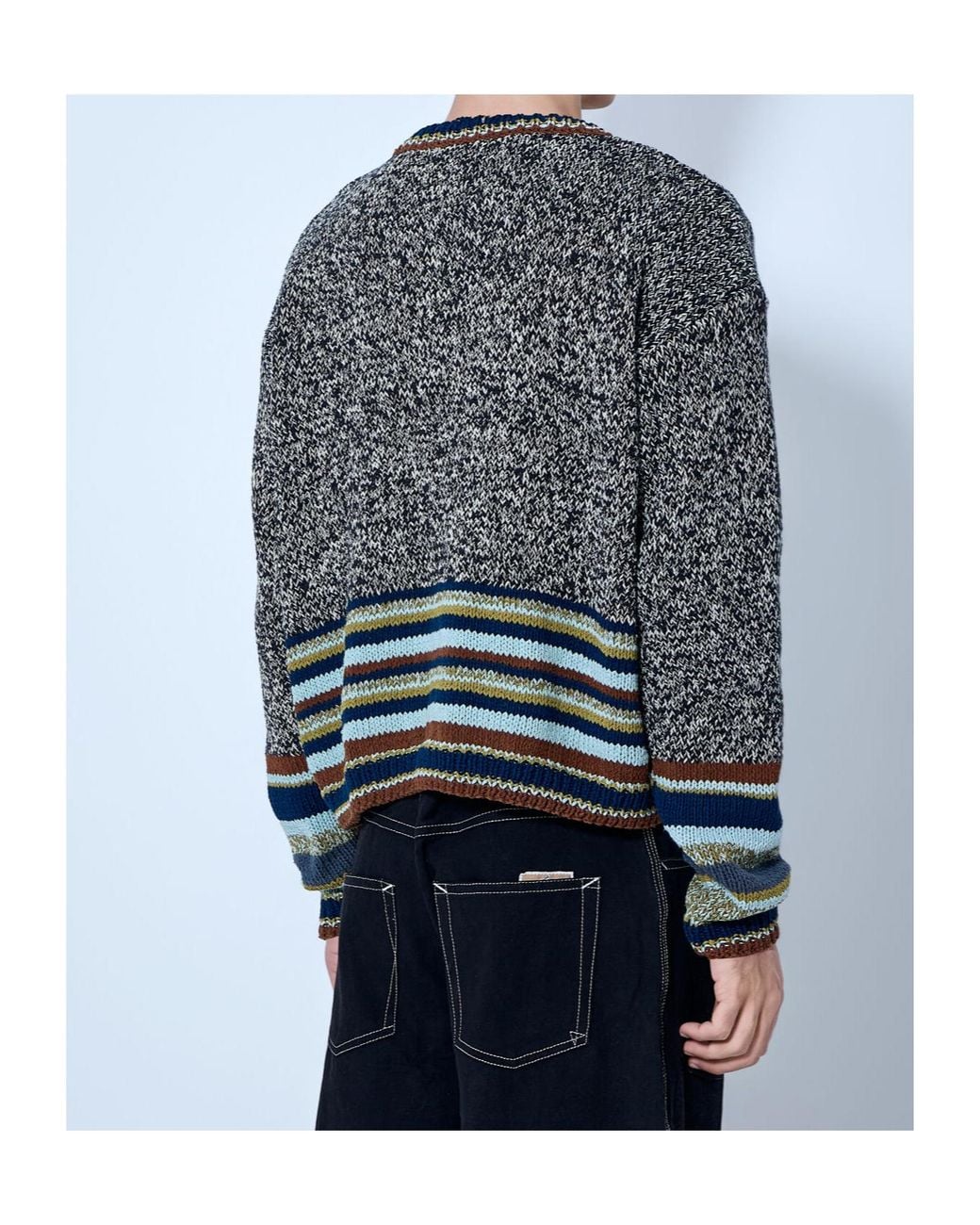 STORY mfg. Blue Long-Sleeve Knit Cardigan for men