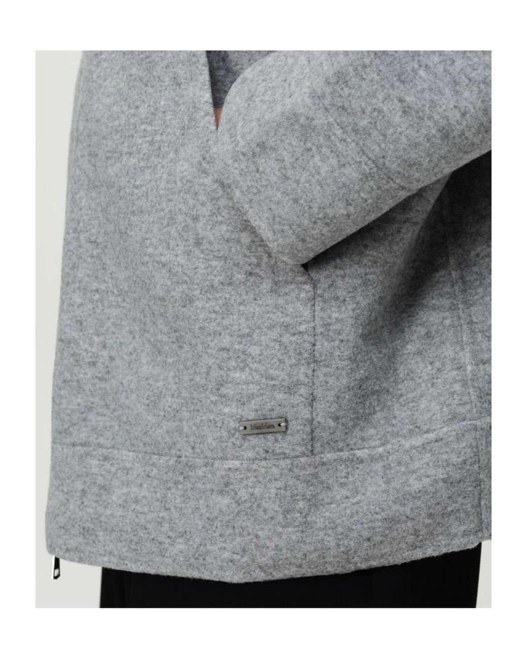 Max Mara Gray Etuania Zip-Up Hoodie