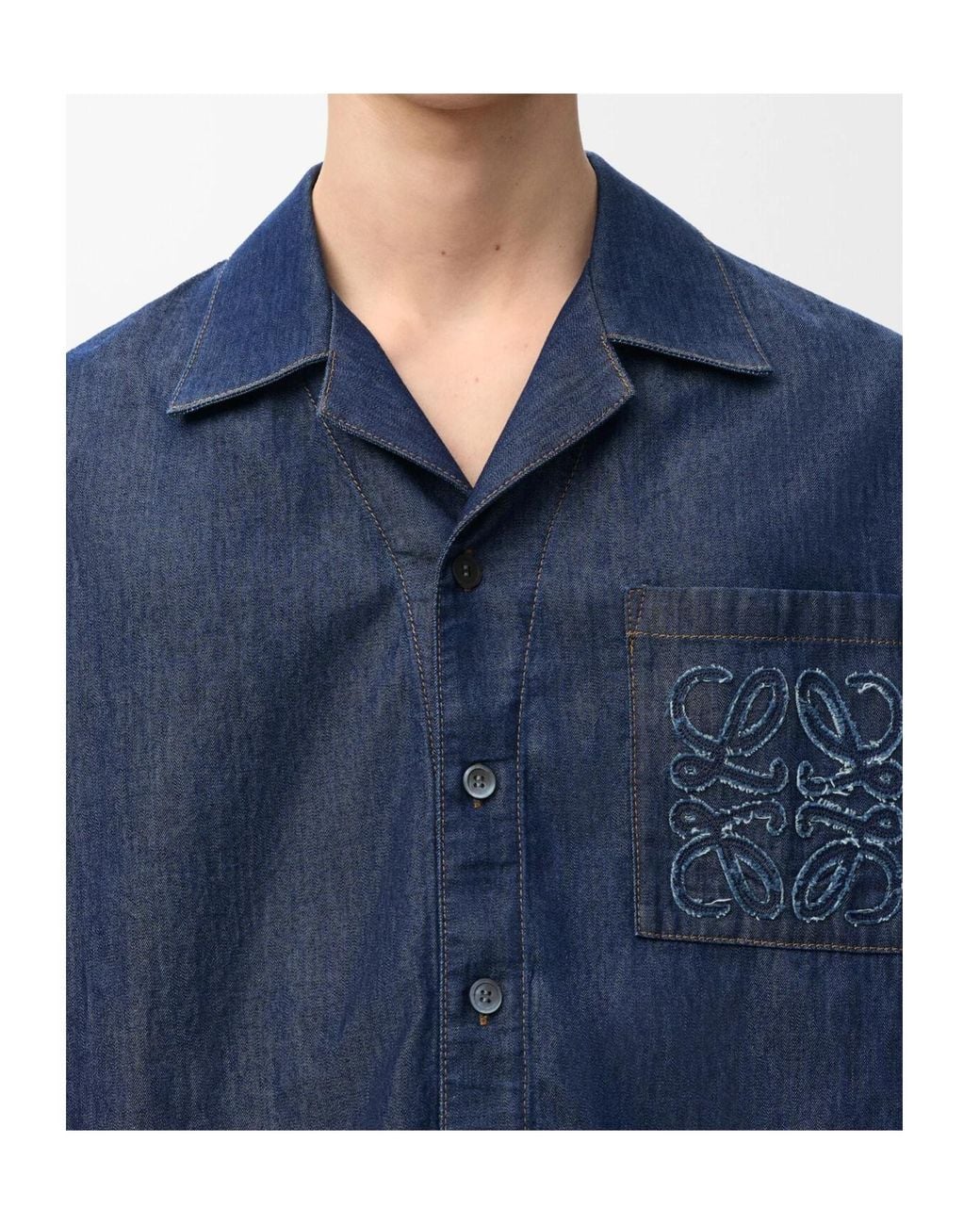 Loewe Blue Short Sleeved Shirt for men