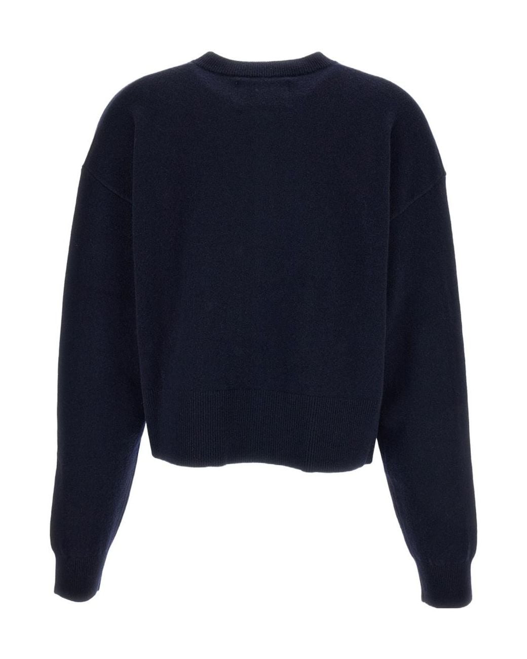 Extreme Cashmere Blue Long-Sleeved Crewneck Cardigan