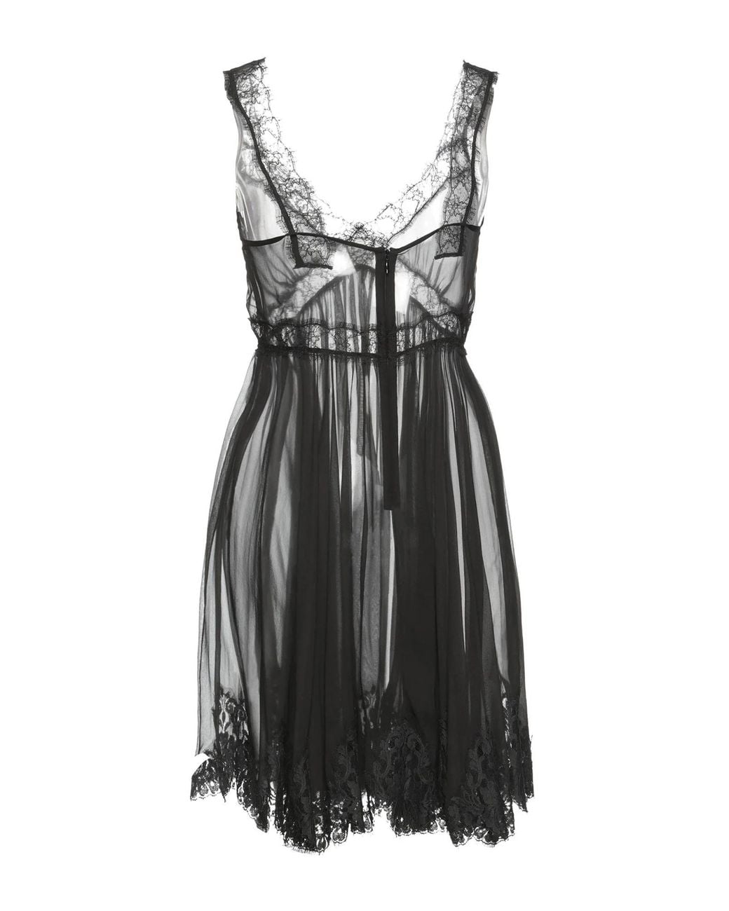 Dolce & Gabbana Black Sleeveless Chiffon Dress