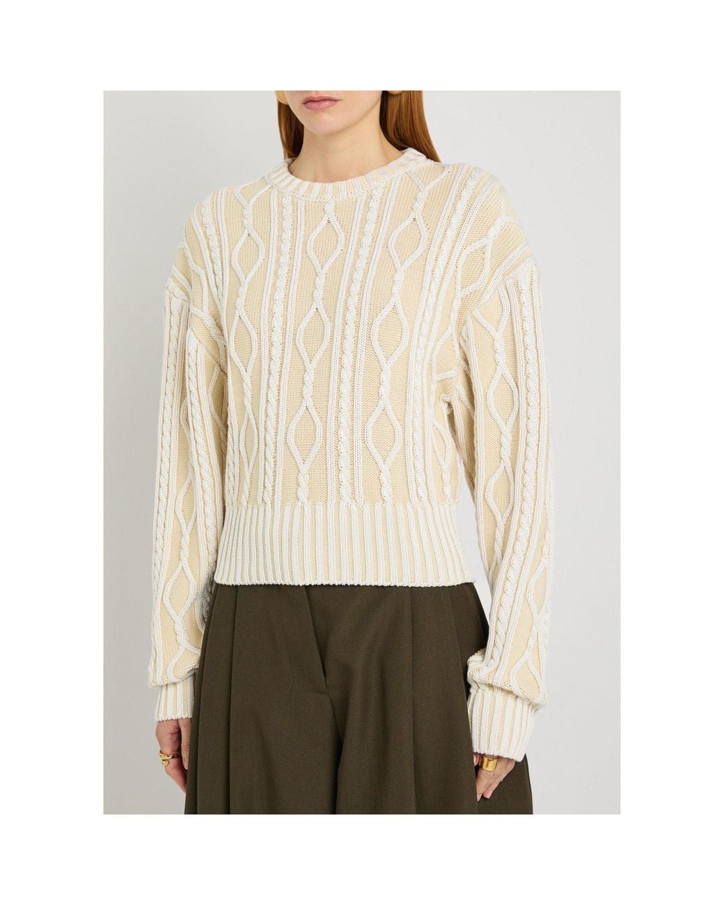 Jacquemus Natural Two-Color Cotton Sweater