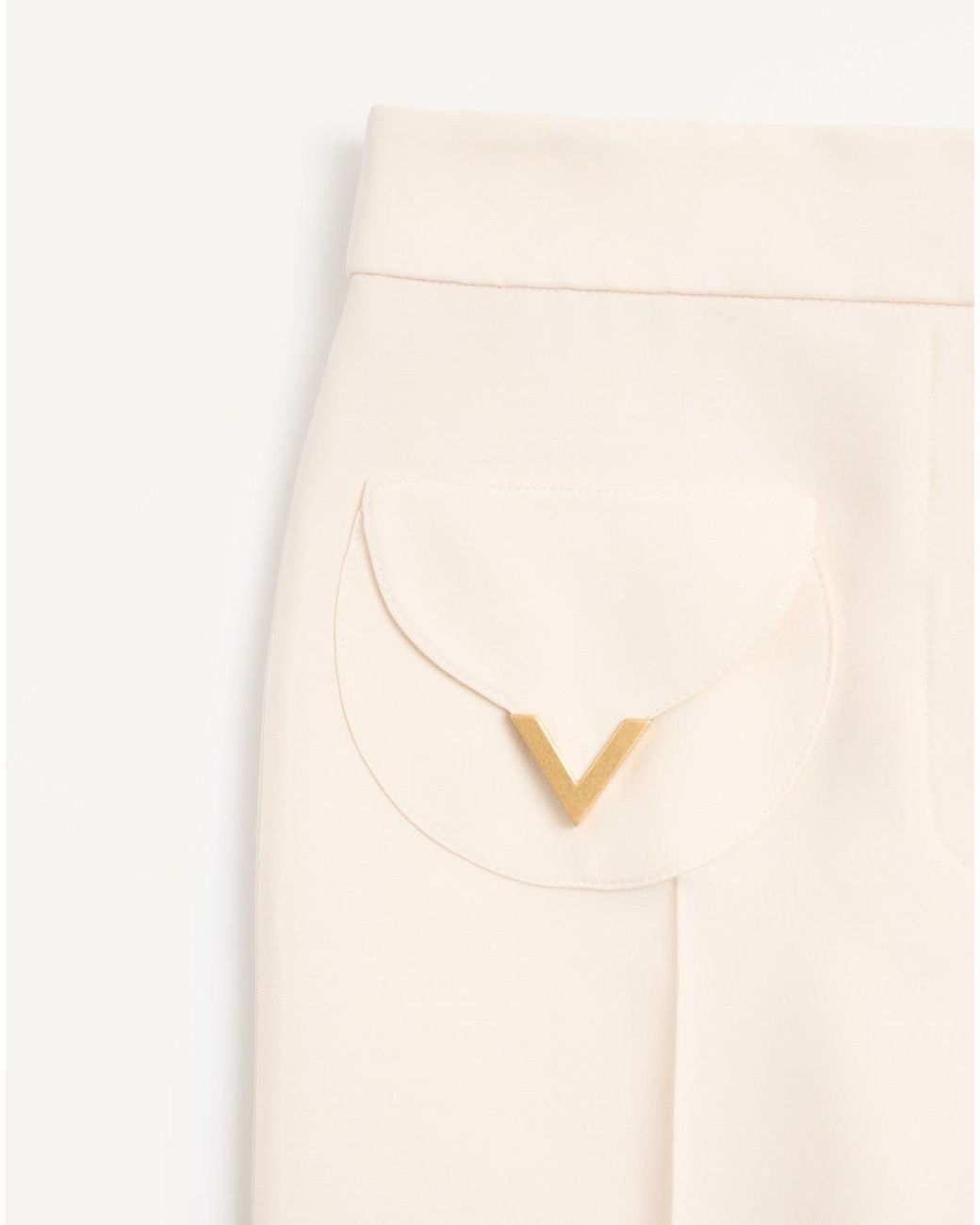 Valentino Natural Crepe Couture Trousers