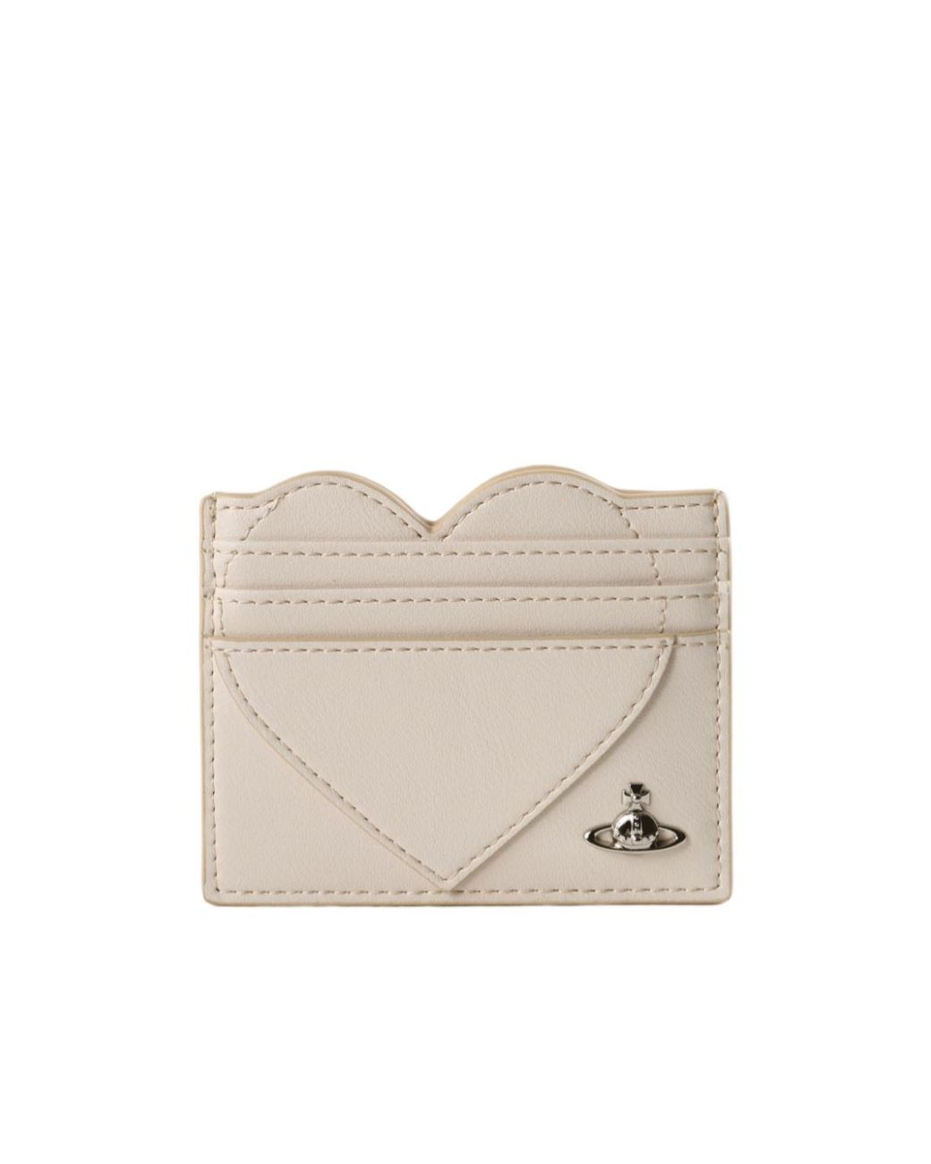Vivienne Westwood Natural Heart Card Holder Wallet