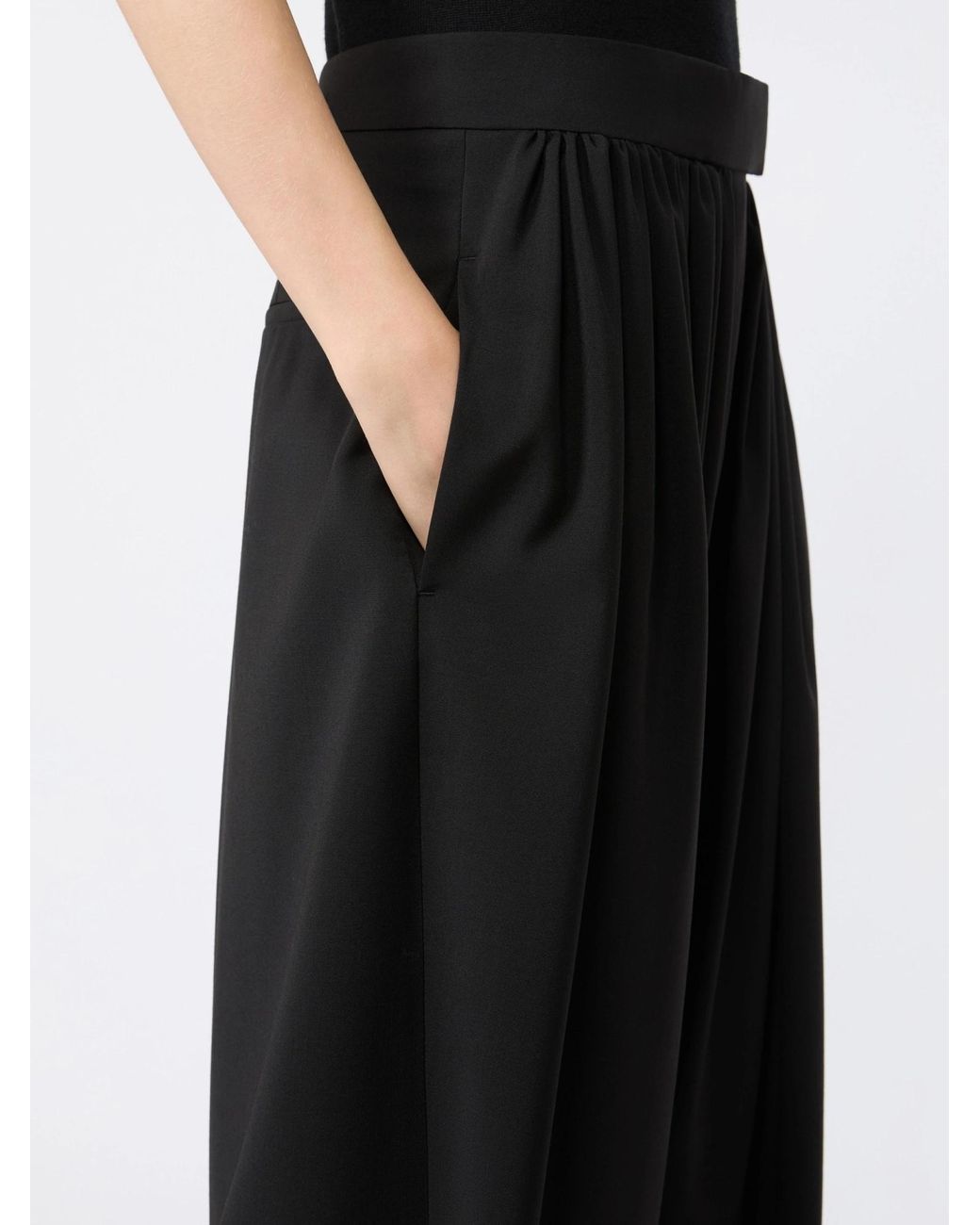 Sportmax Black Spxzorro Pleated Pants