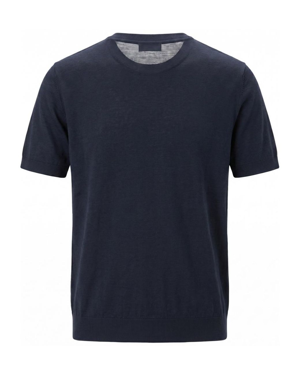 Altea Blue Fine-Knit Short-Sleeve T-Shirt for men